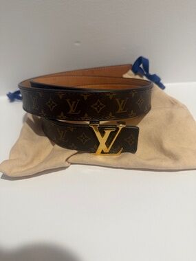 Authentic Louis Vuitton Monogram Belt